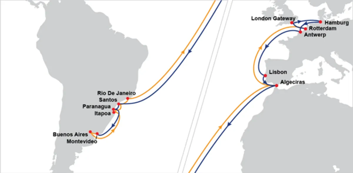 OOCL launches Europe East Coast South America Express (EEX) service