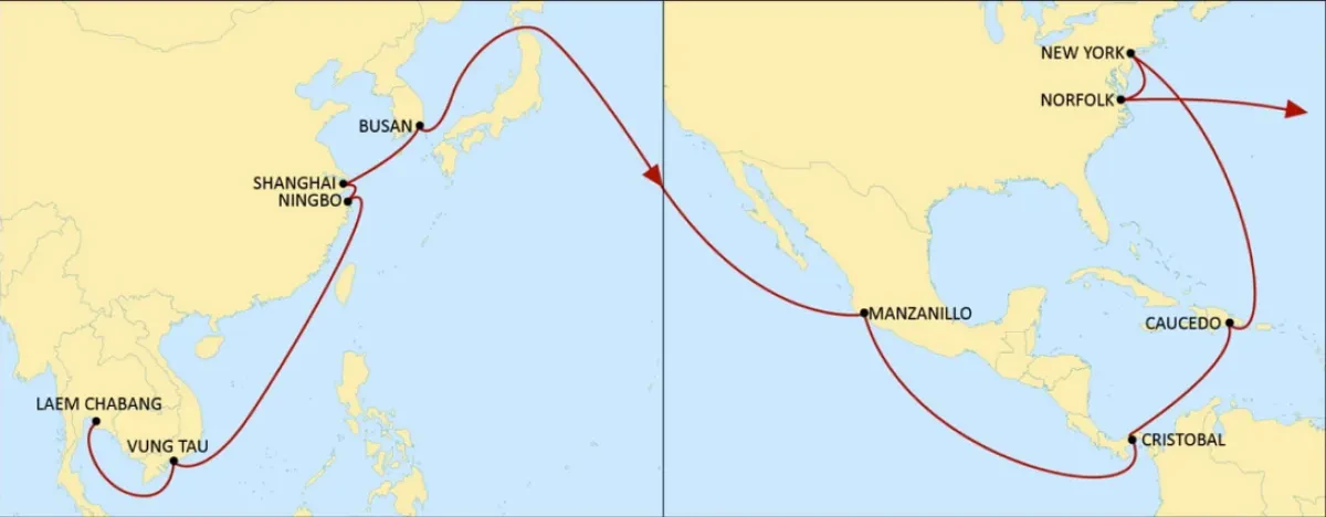 MSC - Port Rotation Change on Far East to USA Service