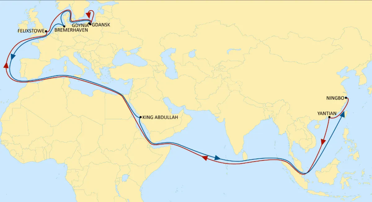 MSC / Rotation Change - Asia to North Europe Service