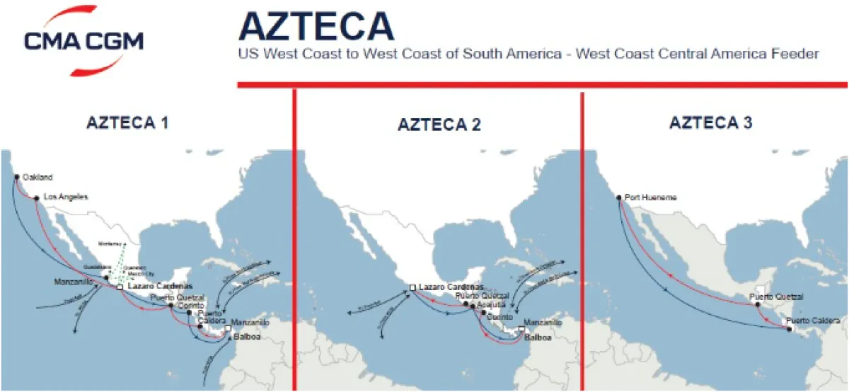 CMA CGM to enhance its AZTECA services with a direct call in Oakland on AZTECA Loop 1