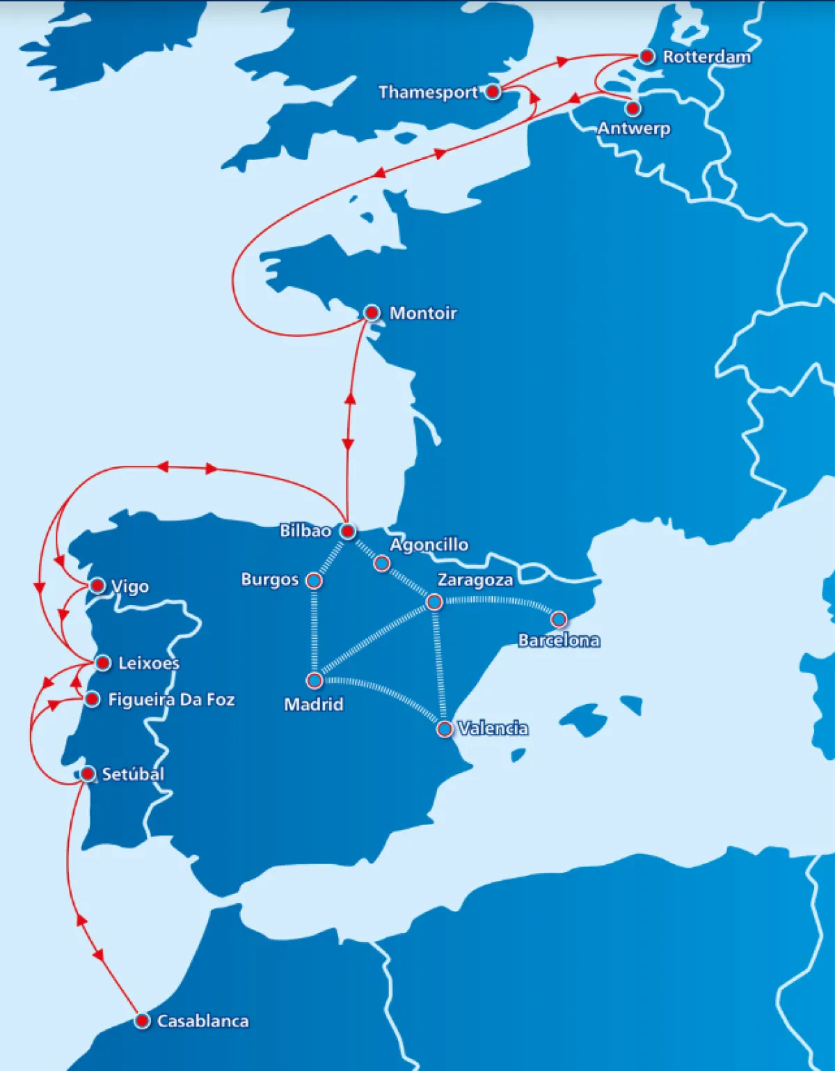 WEC Lines Connects NW-Europe With Morocco via France