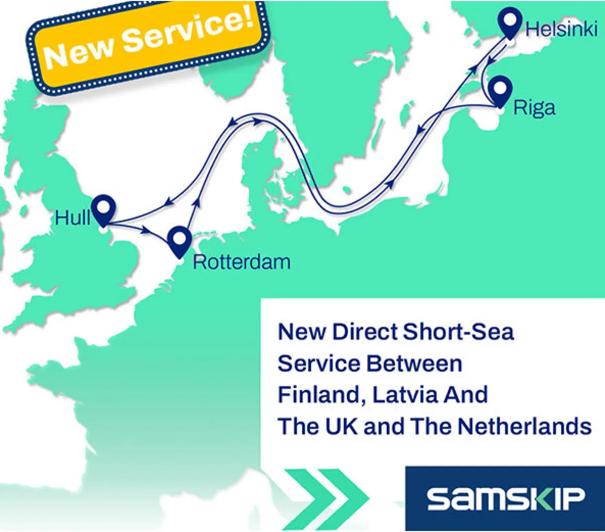 Samskip initiates strategic expansion in Baltic Sea region launching new direct short-sea service