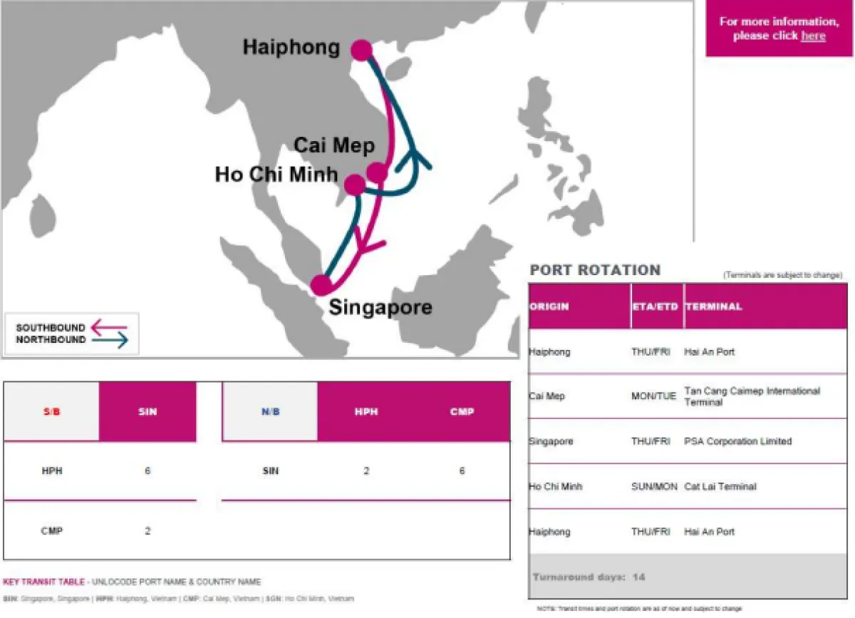 ONE - New Service Vietnam Singapore Express (VSX)