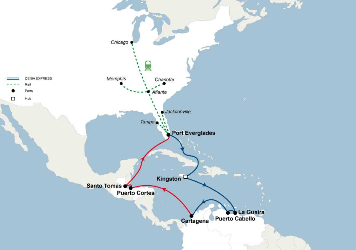 CMA CGM to launch CEIBA EXPRESS, a weekly direct service connecting Florida with Venezuela, Colombia, Honduras & Guatemala