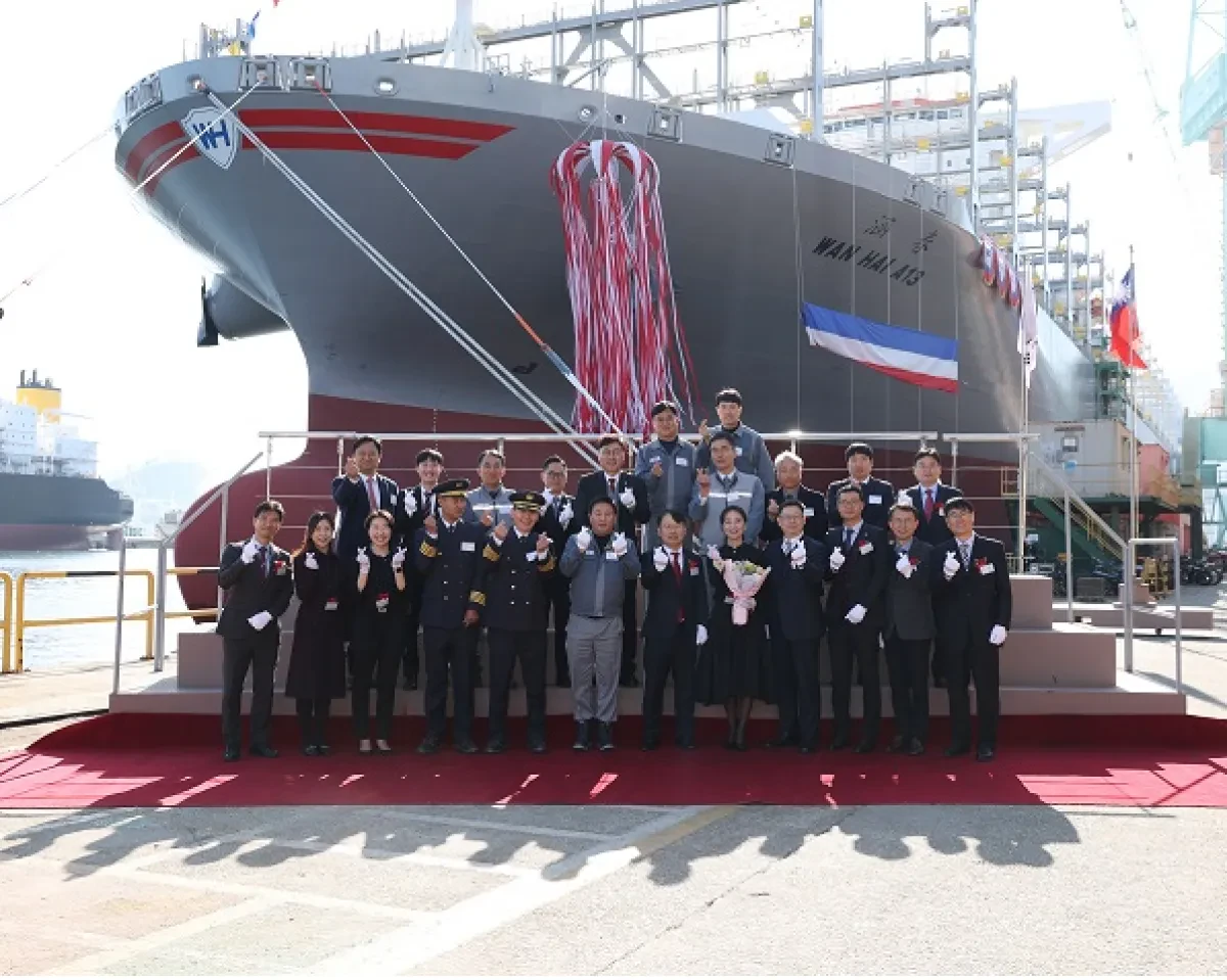 Wan Hai Lines Holds Naming Ceremony for 13,100teu Newbuilding “WAN HAI A13”