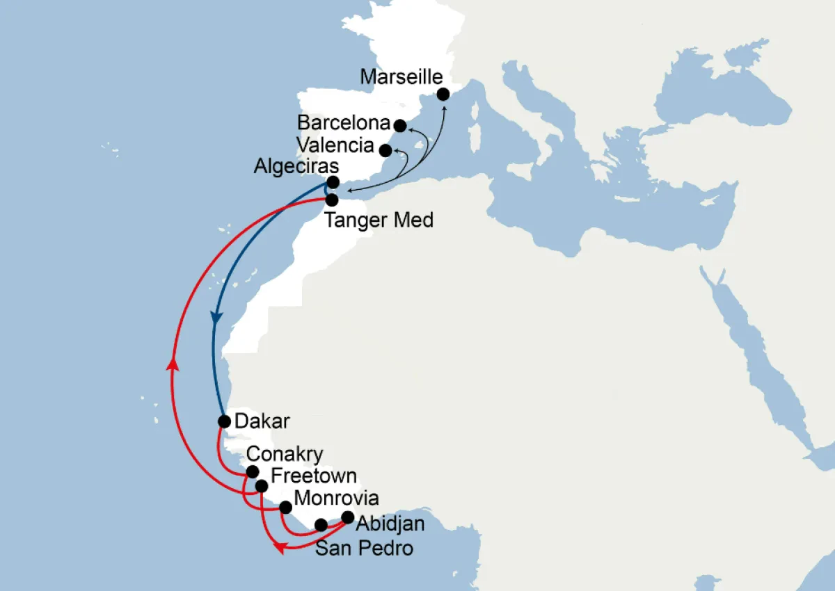 CMA CGM to reshuffle its service offering from West Mediterranean to West Africa