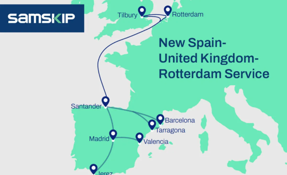 Samskip Continues Aggressive Network Expansion with new Spain-United Kingdom-Rotterdam Service launch