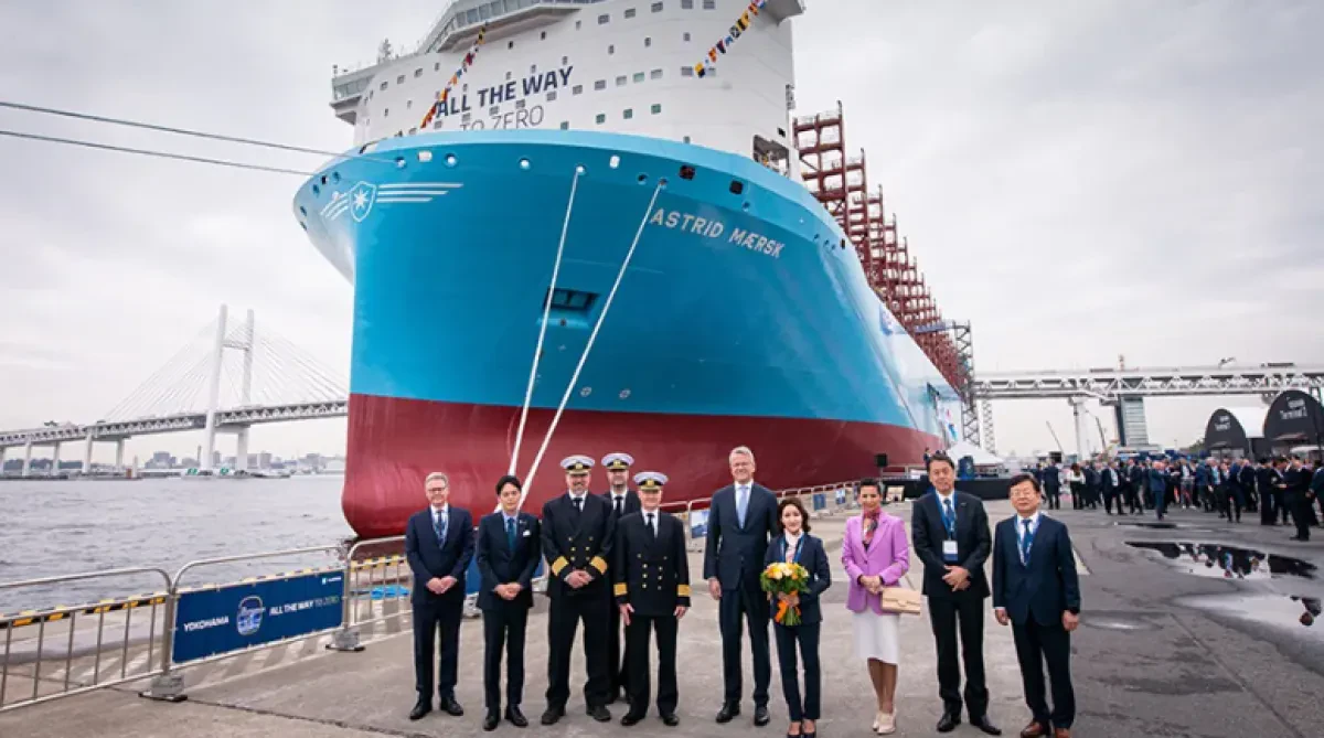 Maersk names second vessel of its large methanol-enabled fleet “Astrid Mærsk” in Yokohama, Japan