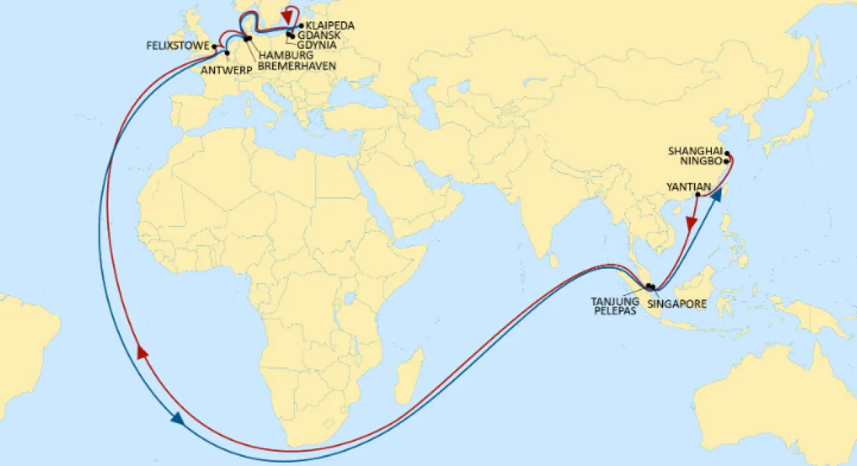 MSC Rotation Change - Trade Asia to North Europe