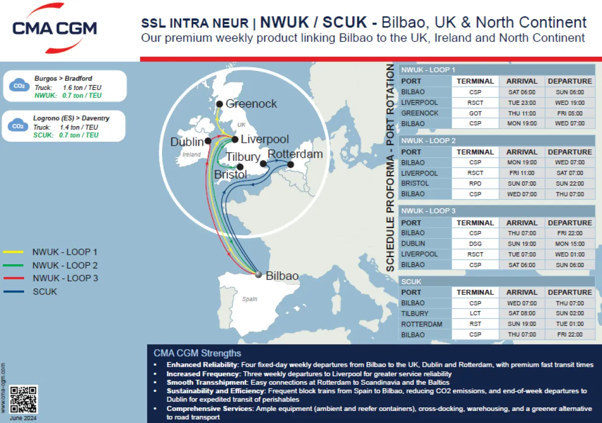CMA CGM to enhance its NWUK & SCUK services