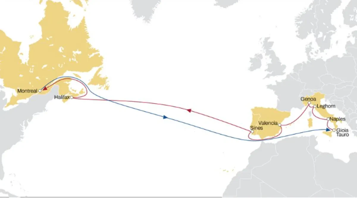 New Med Canadian Service Optimizes Network and Coverage on West Med to Canada Trade