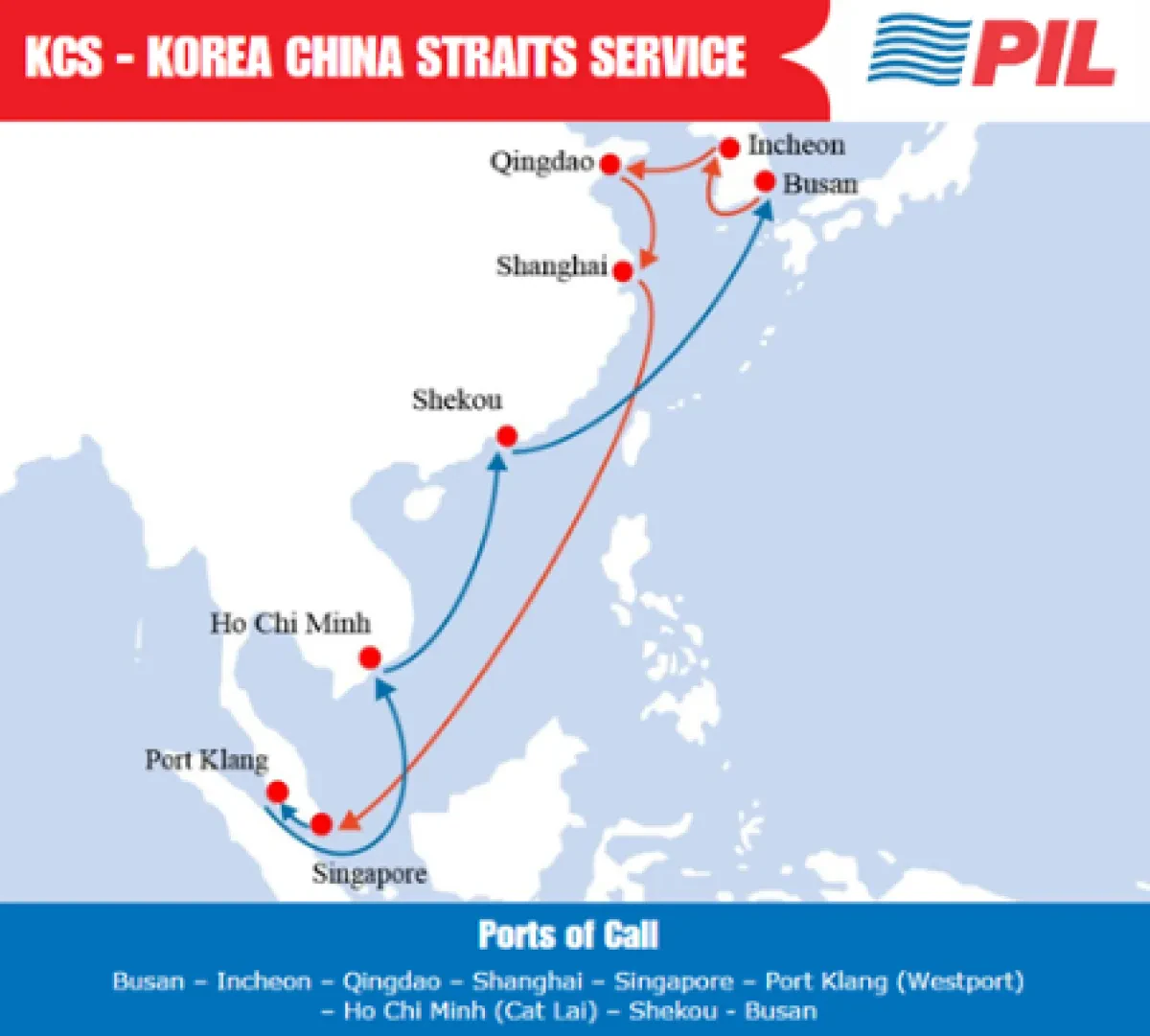 PIL Enhances Korea China Straits Service (KCS)