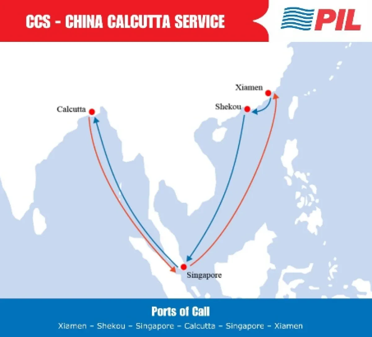 PIL has launched the market’s first China Calcutta Service (CCS)