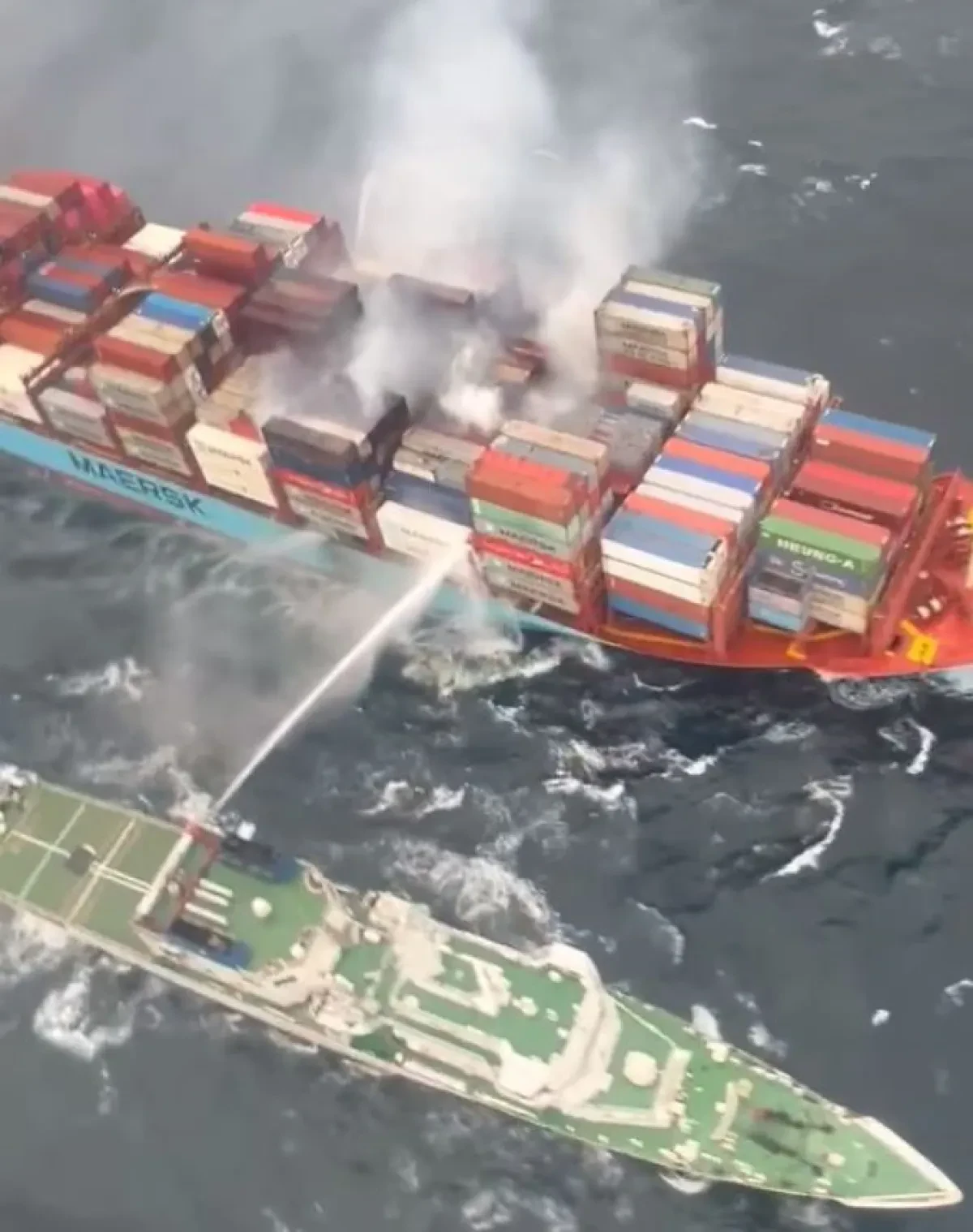 Crew member dies as Maersk Frankfurt catches fire on maiden voyage