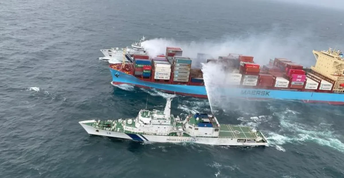 Firefighting on Maersk Frankfurt continues into sixth day