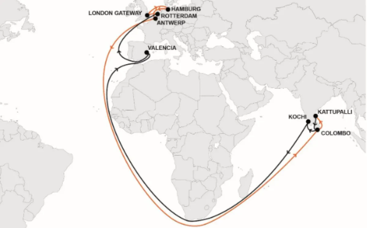 Hapag-Lloyd - India-Europe Express (IEX) service update
