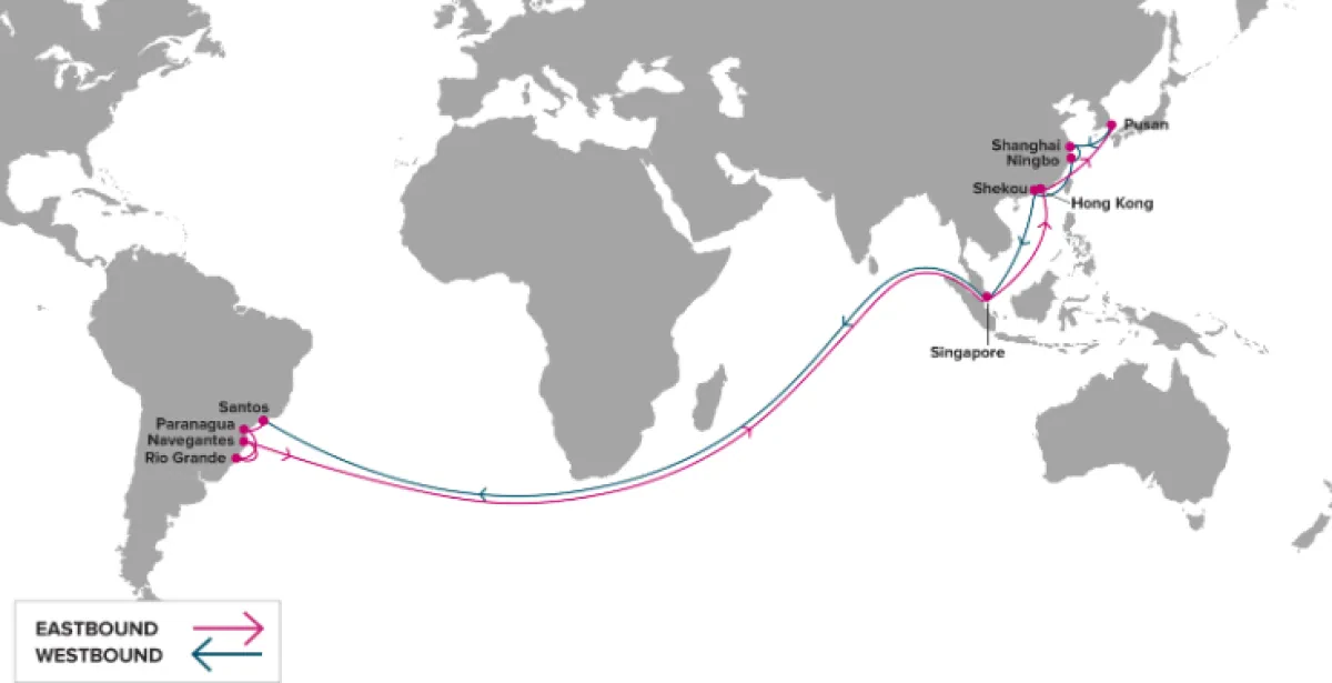 ONE's New Service Launch - East Coast South America Express 3 (SX3)