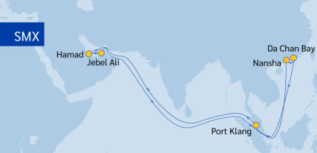 ESL, GFS, KMTC and TSL to launch new South China-Middle East Gulf Express (SMX) service