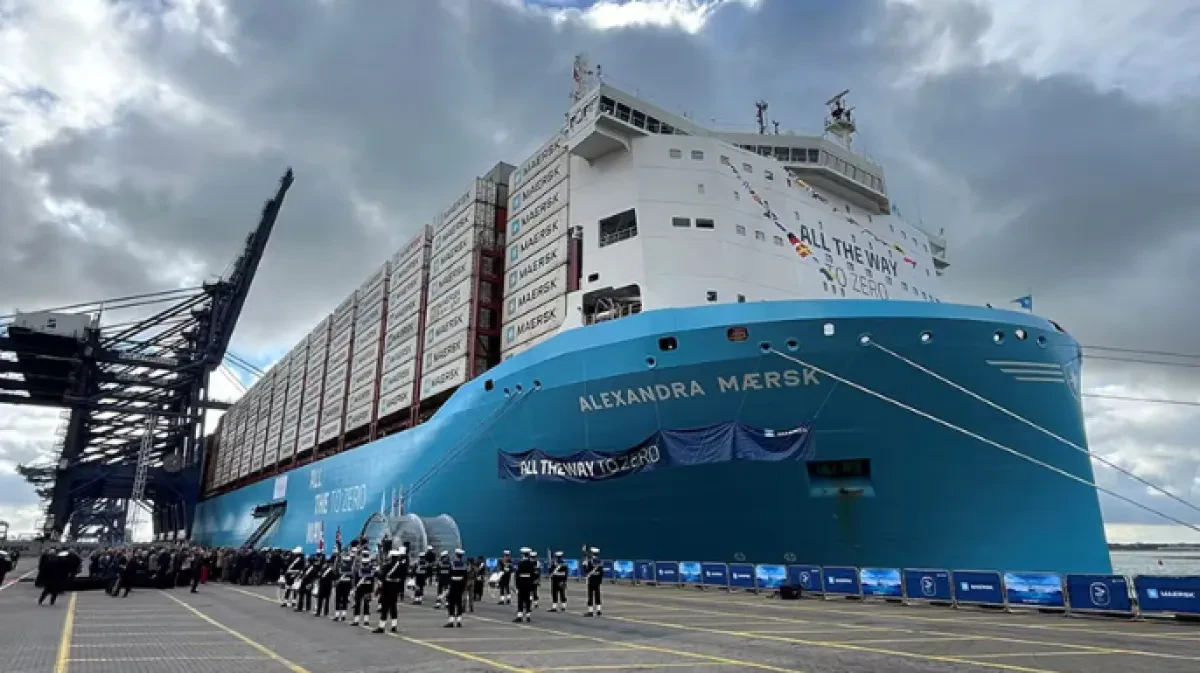 Maersk names latest vessel of its dual-fuel methanol fleet “Alexandra Mærsk” in Felixstowe