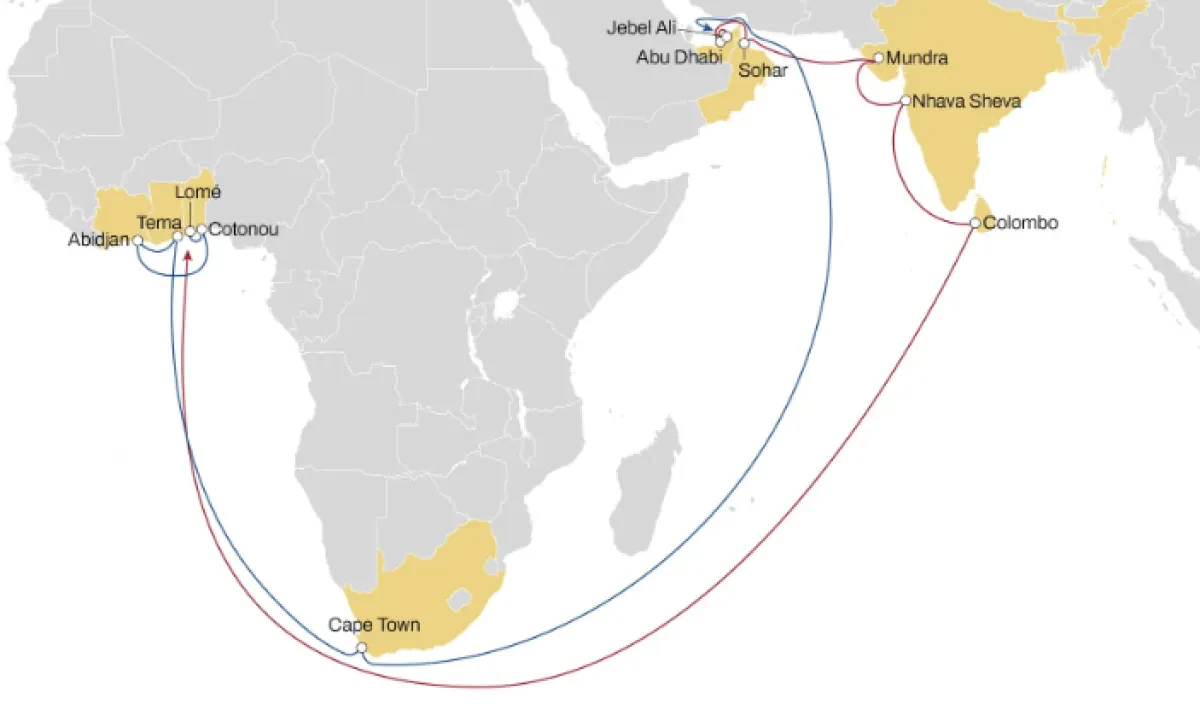 MSC Adds Eastbound Call in Cape Town on IAS India-Africa Service