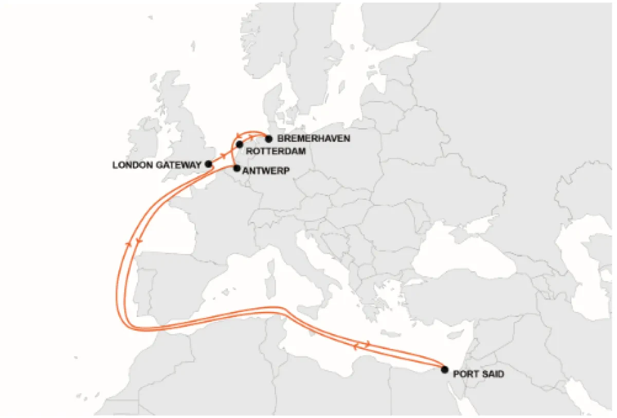 Hapag-Lloyd - New East Med Express (EME) service