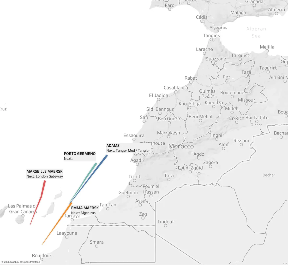 The first  4 Gemini Cooperation arrivals into Europe predicted to be on time