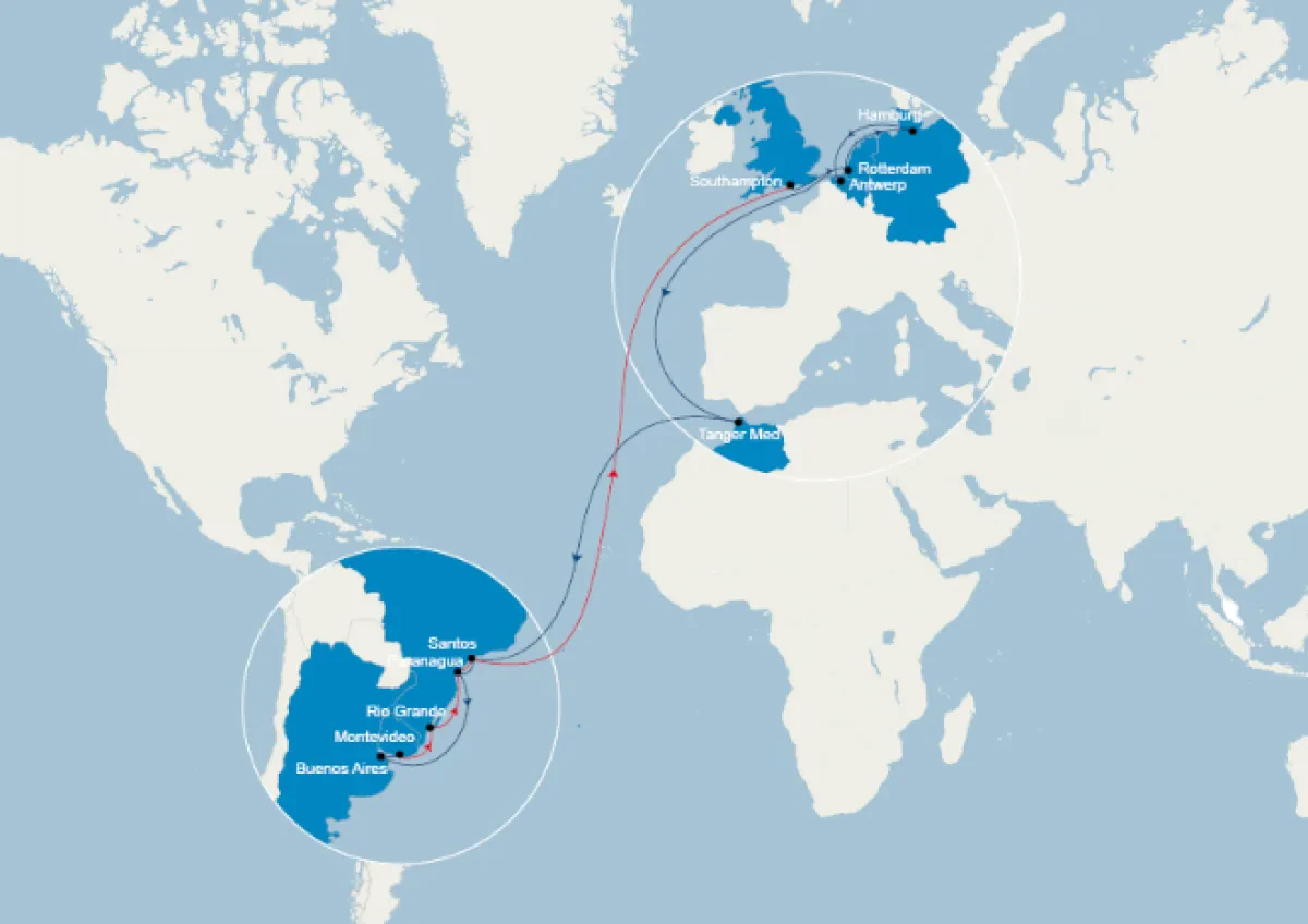 CMA CGM - Adjustment of our SAFRAN Service connecting North Europe with South America East Coast