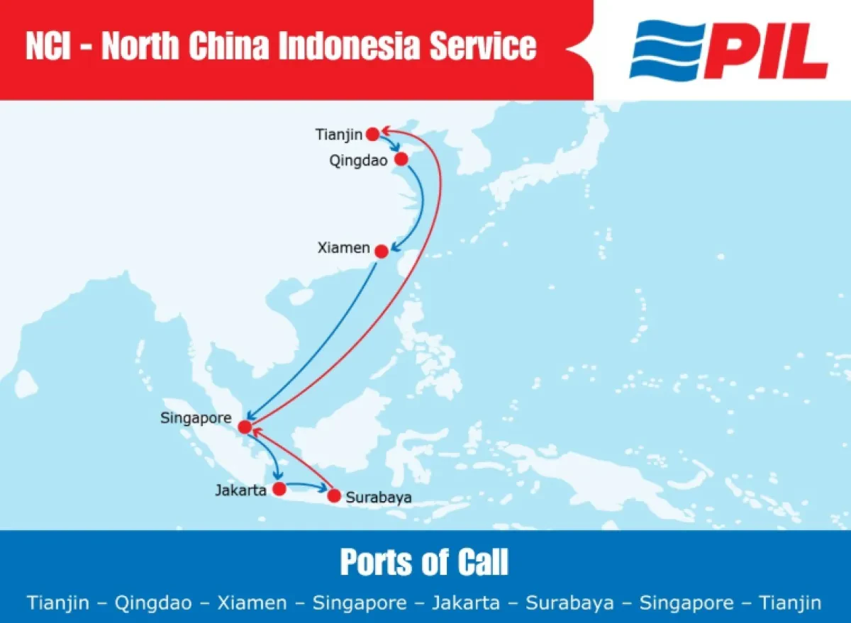 PIL boosts Intra Asia coverage with new North China Indonesia Service