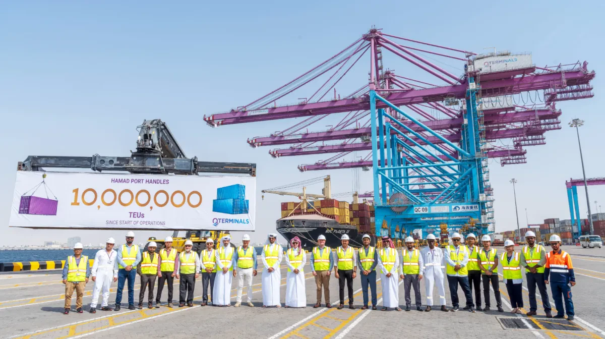 Qterminals Celebrates Handling 10 Million TEUS at Hamad Port