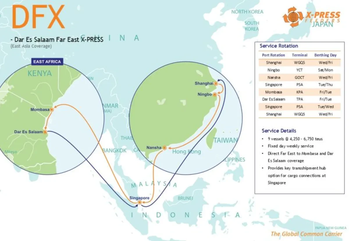 X-Press Feeders - Enhancing Dar Es Salaam Far East X-PRESS (DFX) service