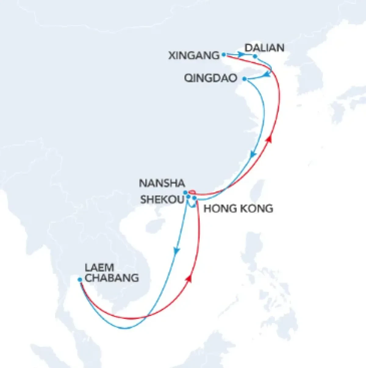 CNC - New NT8 Service: Fastest North & South China to Laem Chabang Service