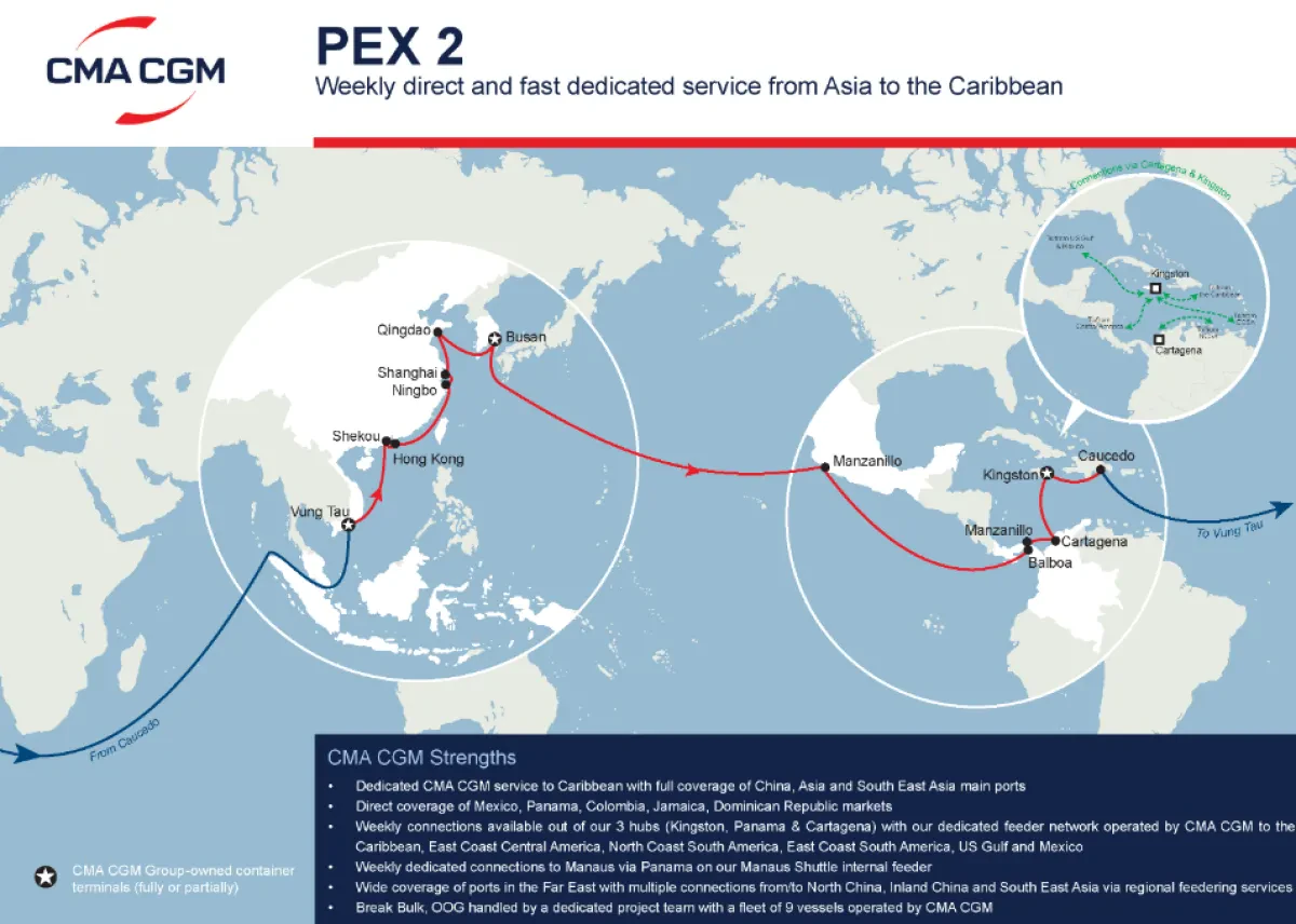 CMA CGM - PEX2 service enhancement - Effective 2026