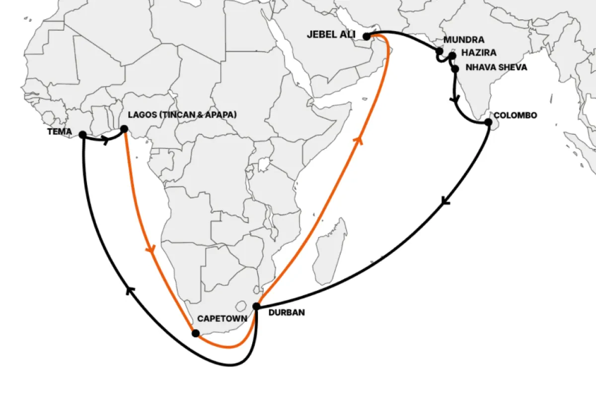 Hapag-Lloyd - Middle East India Africa Express (MIAX) Service Update