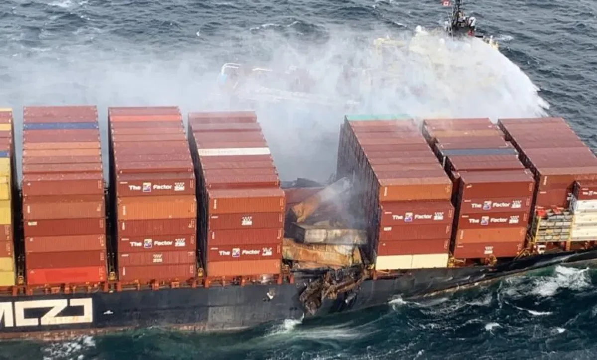 Zim Kingston could have joined other vessels in sheltered waters