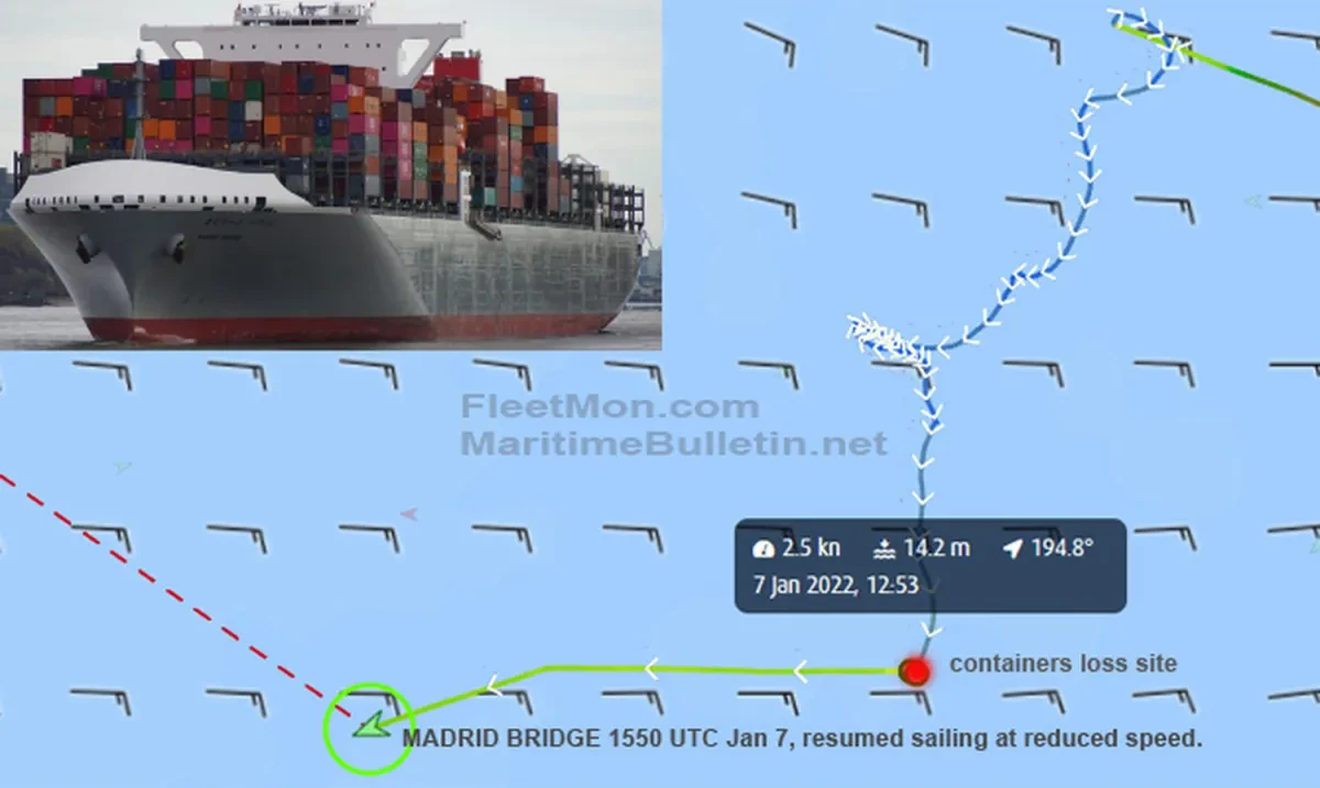 100+ containers affected as ONE boxship heads to Charleston